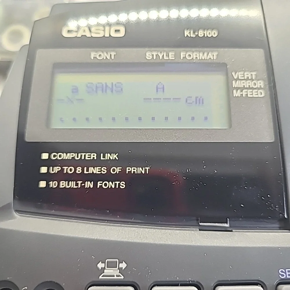 Vintage Casio Label It! KL-8100PLUS Printer Sharp Wizard OZ-630 Organizer Bundle